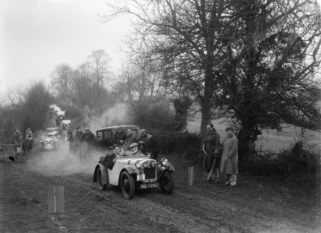 Detail of Austin Ulster of HG Conway at the Sunbac Colmore Trial, near Winchcombe, Gloucestershire, 1934 by Bill Brunell