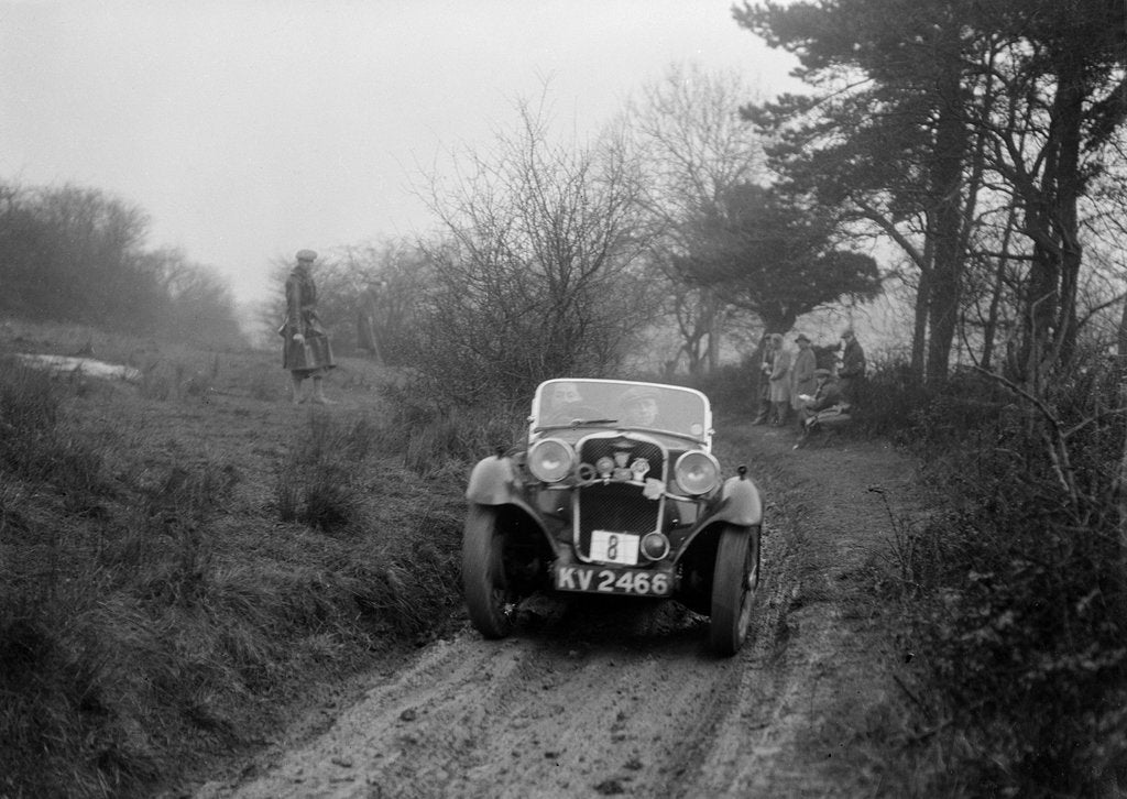 Detail of Singer of AE Carr at the Sunbac Colmore Trial, Gloucestershire, 1934 by Bill Brunell