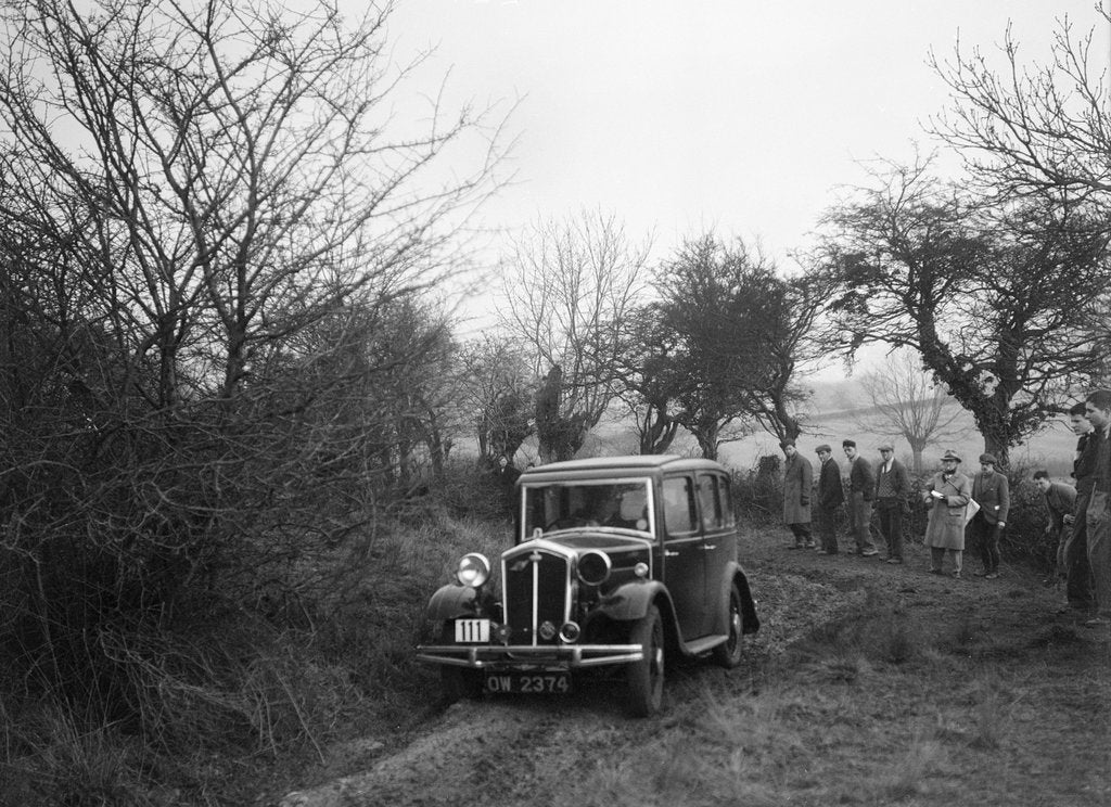Detail of Wolseley of LL Hunt at the Sunbac Colmore Trial, near Winchcombe, Gloucestershire, 1934 by Bill Brunell