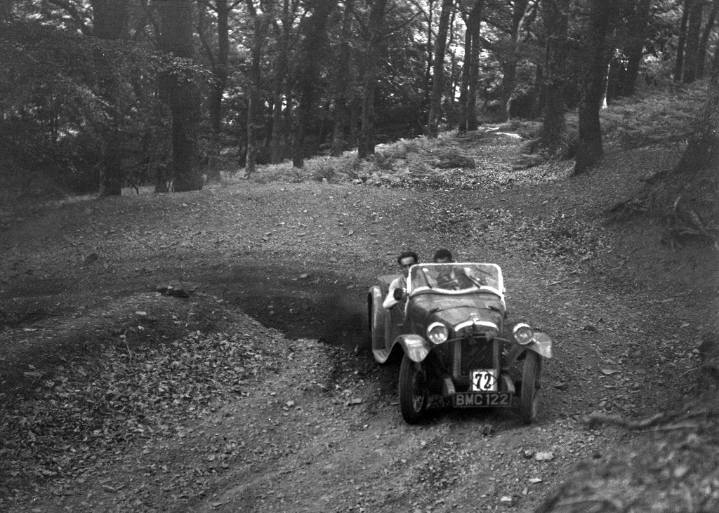 Detail of Austin 7 with Arrow body, B&HMC Brighton-Beer Trial, Fingle Bridge Hill, Devon, 1934 by Bill Brunell
