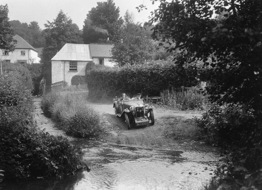 Detail of MG PA competing in the B&HMC Brighton-Beer Trial, Windout Lane, near Dunsford, Devon, 1934 by Bill Brunell
