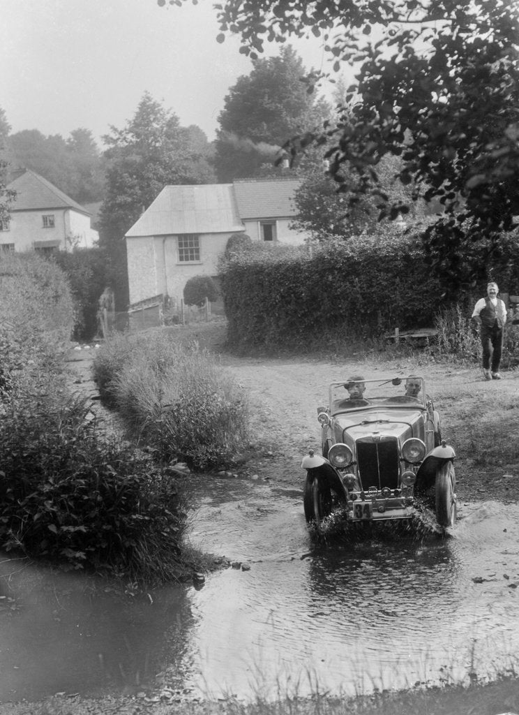 Detail of MG PA competing in the B&HMC Brighton-Beer Trial, Windout Lane, near Dunsford, Devon, 1934 by Bill Brunell