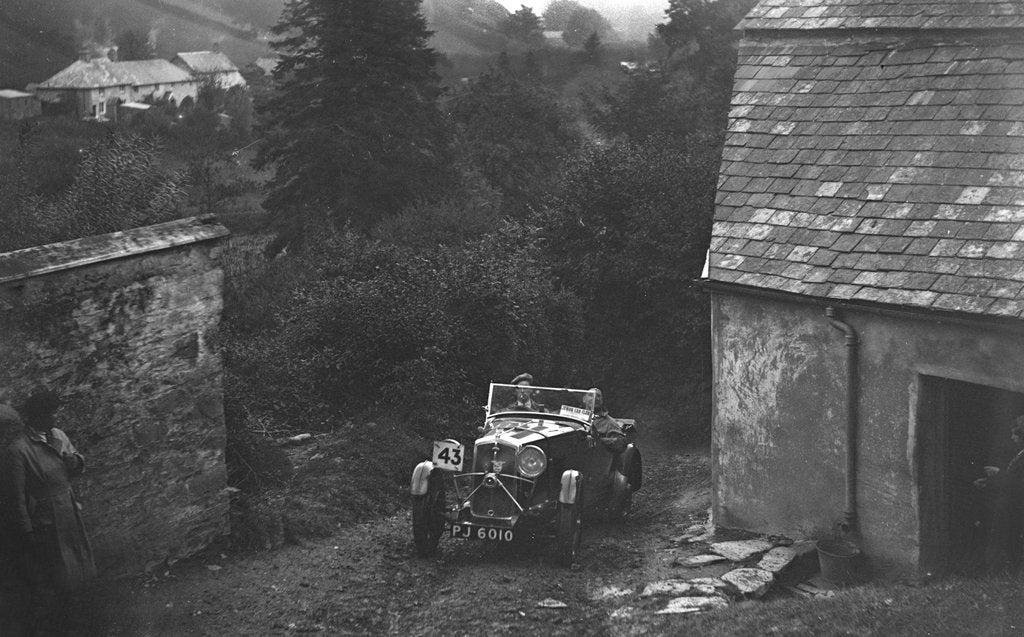 Detail of 1932 Wolseley Hornet of N Tracey competing in the JCC Lynton Trial, 1932 by Bill Brunell