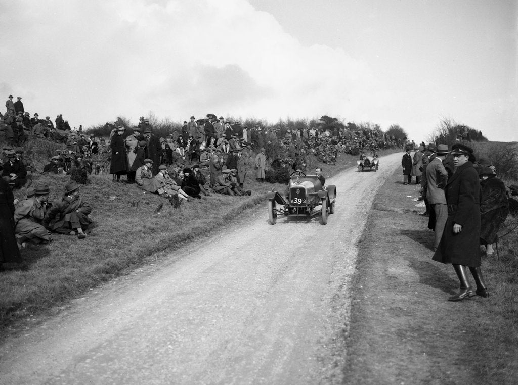 Detail of Aston Martin of Bertie Kensington-Moir, Essex Motor Club Kop Hillclimb, Buckinghamshire, 1922 by Bill Brunell