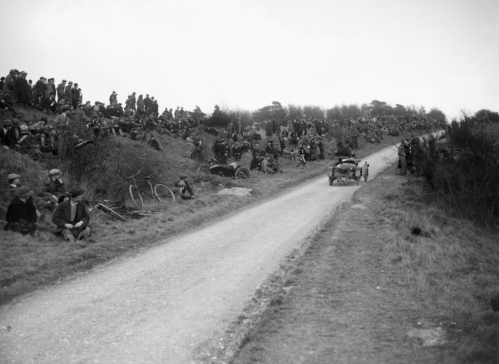 Detail of Aston Martin of Bertie Kensington-Moir, Essex Motor Club Kop Hillclimb, Buckinghamshire, 1922 by Bill Brunell