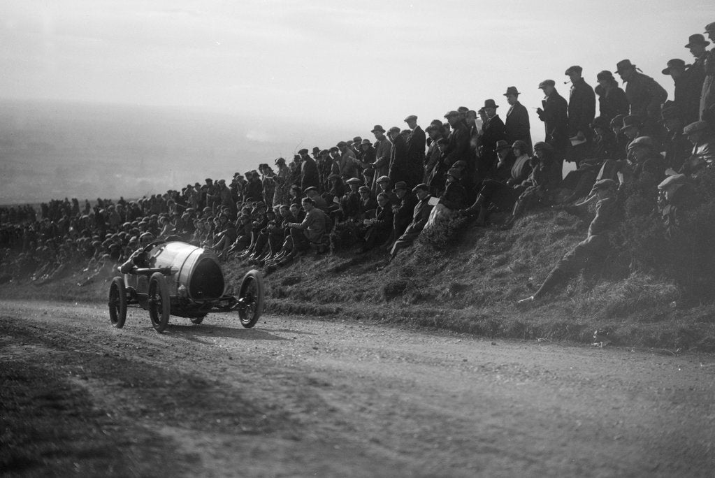 Detail of Bugatti Brescia competing in the Essex Motor Club Kop Hillclimb, Buckinghamshire, 1922 by Bill Brunell