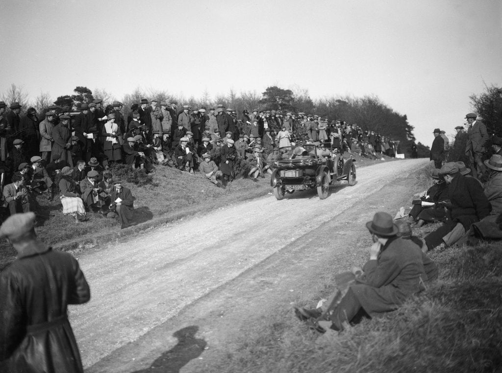 Detail of Large touring car at the Essex Motor Club Kop Hillclimb, Buckinghamshire, 1922 by Bill Brunell