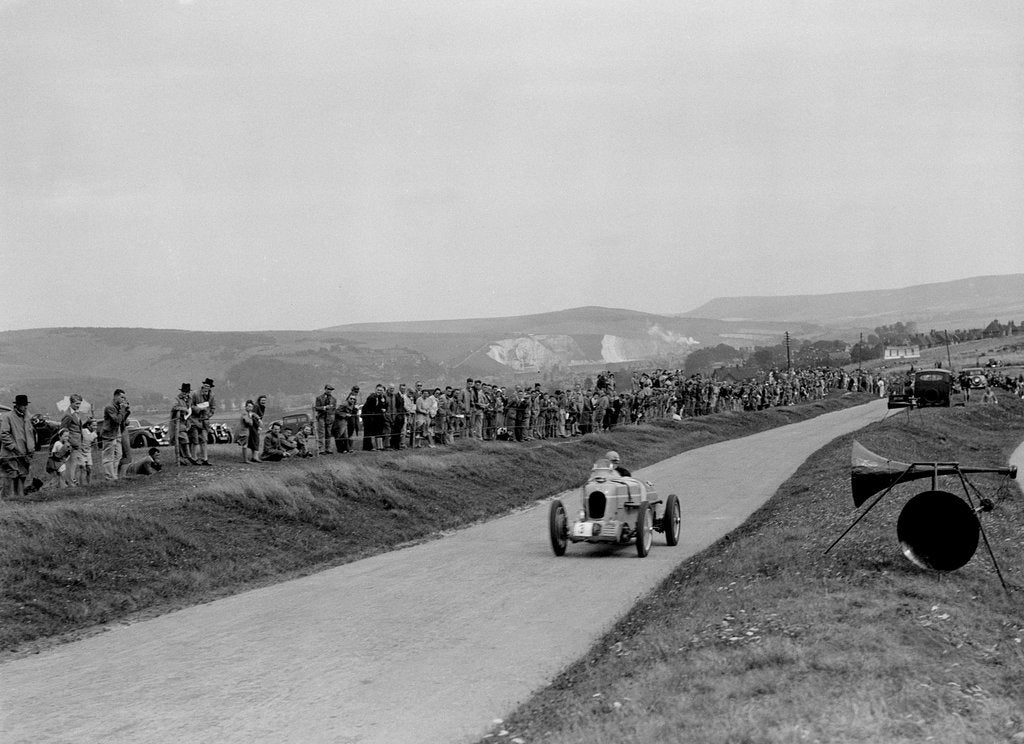 Detail of MG of Denis Evans competing at the Lewes Speed Trials, Sussex, 1938 by Bill Brunell
