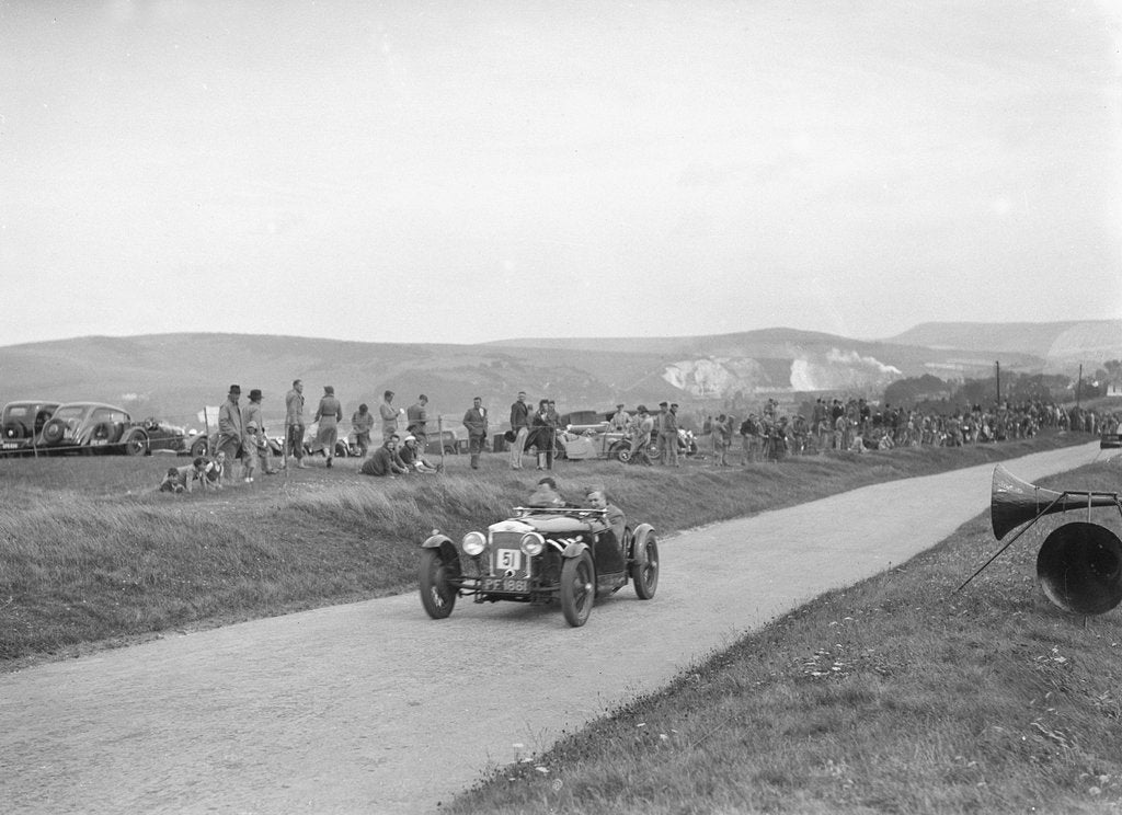 Detail of 1926 Frazer-Nash of JG Clarke competing at the Lewes Speed Trials, Sussex, 1938 by Bill Brunell