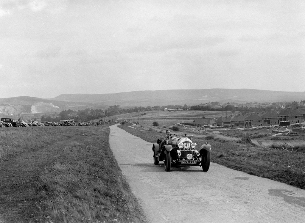Detail of Bentley of Captain CHD Berthon competing at the Lewes Speed Trials, Sussex, 1938 by Bill Brunell