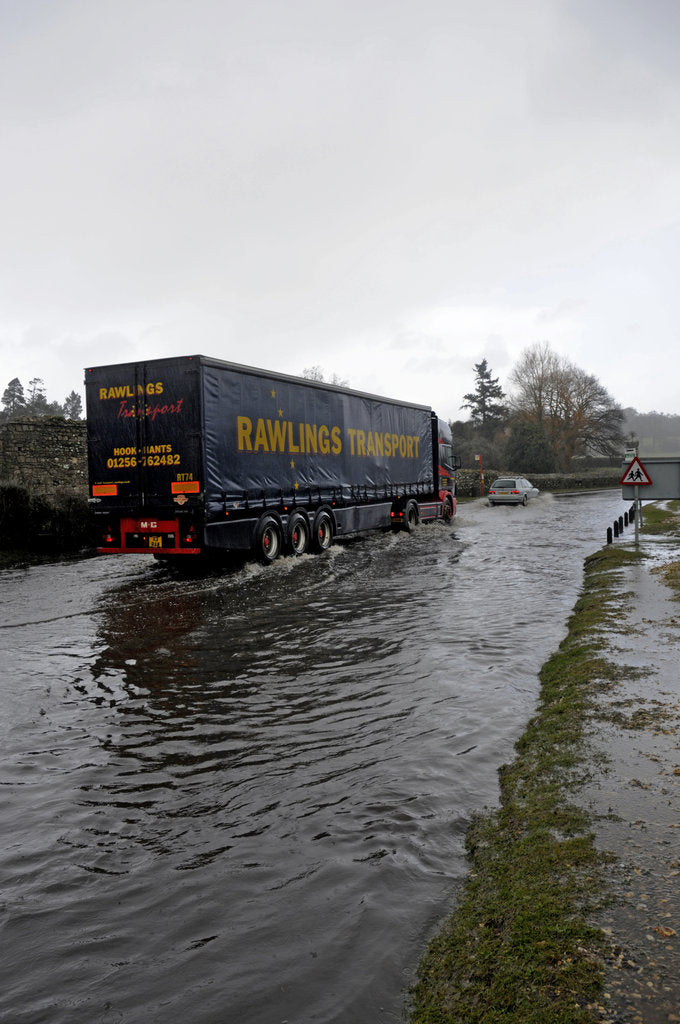Detail of Vehicles on Flooded road at Beaulieu 2008 by Unknown
