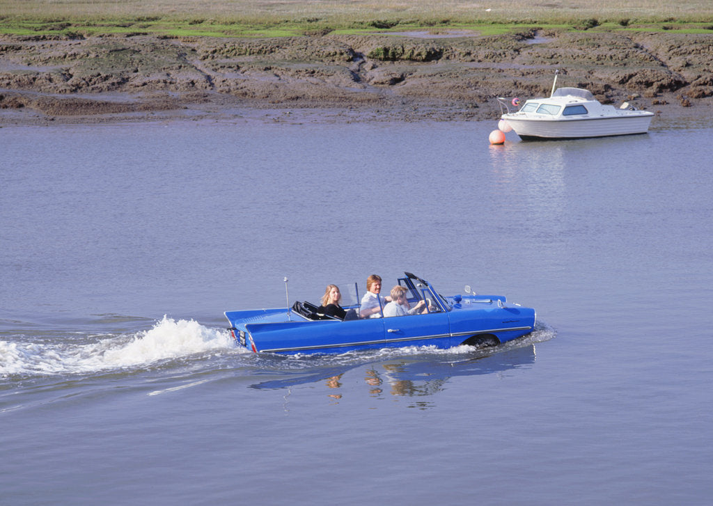 Detail of 1965 Amphicar on Beaulieu river by Unknown