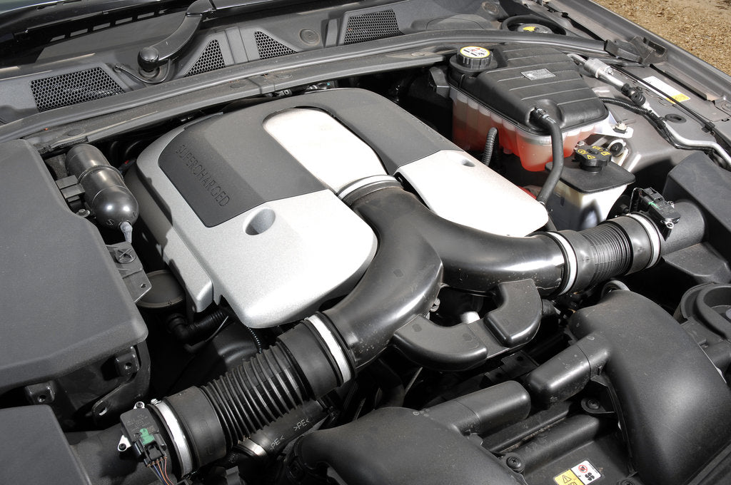 Detail of 2008 Jaguar XF SV8 engine by Unknown