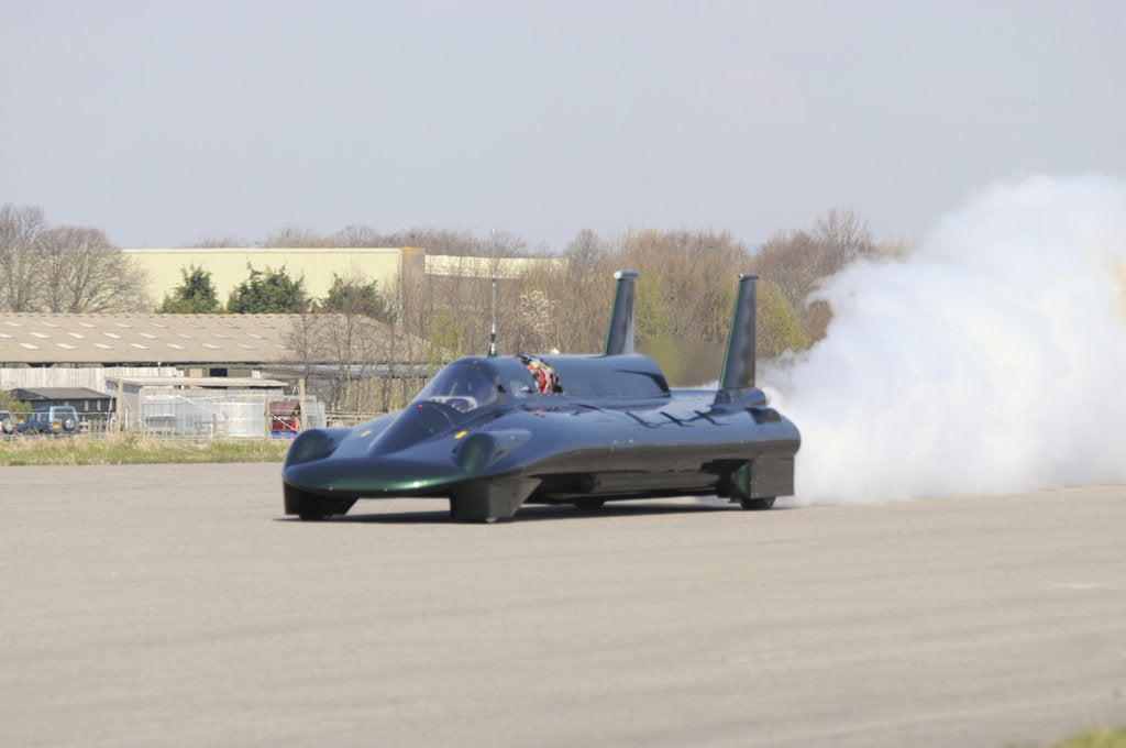 Detail of British Steam Car Challenge testing at Thorney Island by Unknown