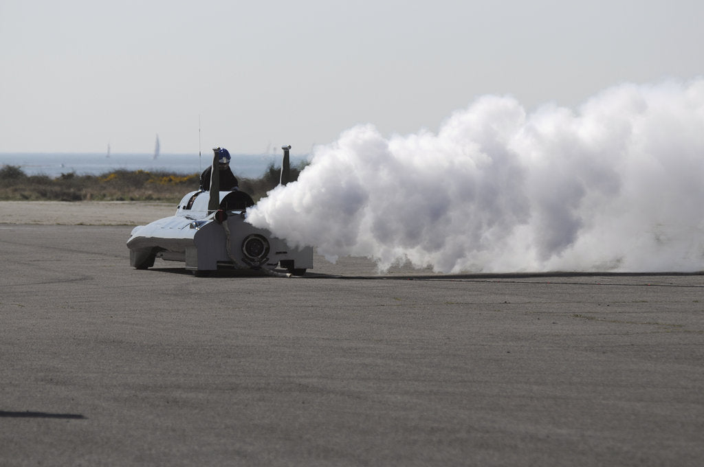 Detail of British Steam Car Challenge testing at Thorney Island by Unknown
