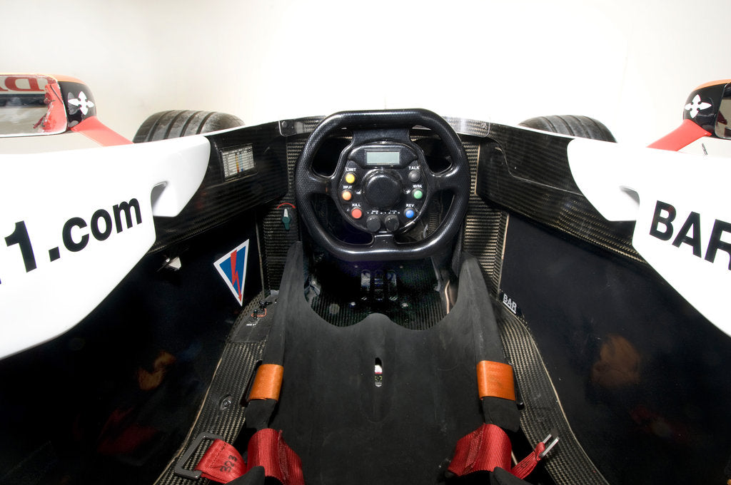 Detail of 2004 B.A.R. Honda Formula 1 car cockpit by Unknown