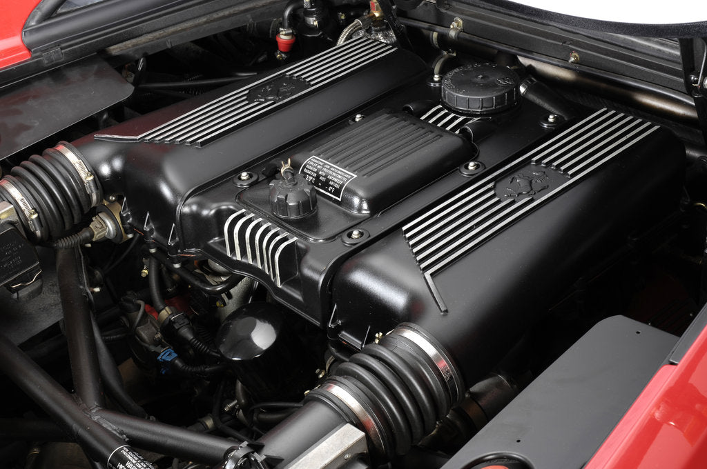 Detail of 1994 Ferrari F355 Berlinetta engine by Unknown