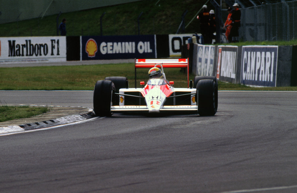 Detail of Ayrton Senna in the McLaren MP4-4 1988 British Grand Prix Silverstone by Unknown