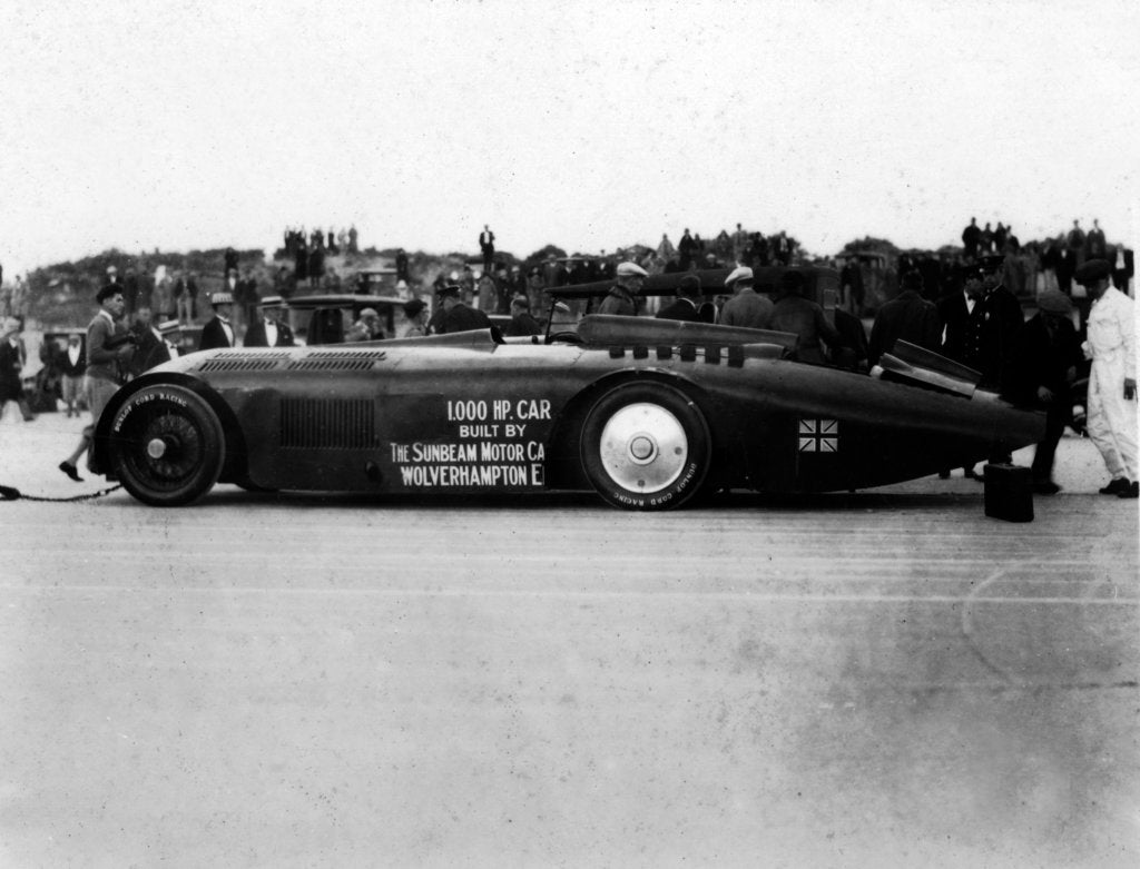 Detail of Sunbeam 1000hp World Land speed record attempt at Daytona 1927 by Unknown