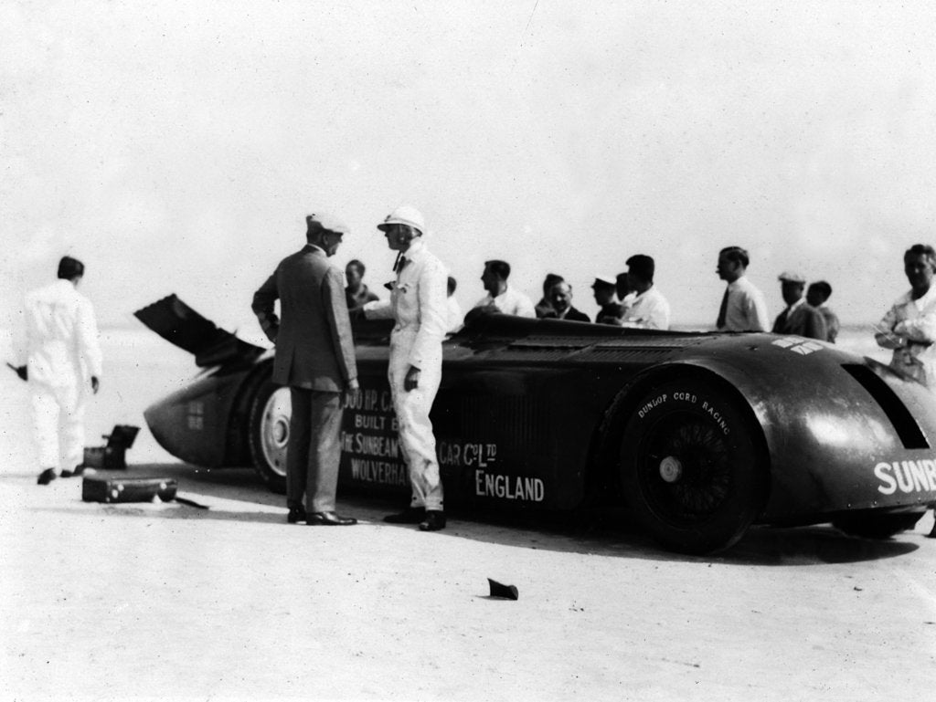 Detail of Sunbeam 1000hp World Land speed record attempt at Daytona 1927 by Unknown