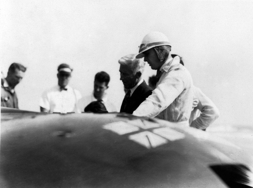Detail of Sunbeam 1000hp World Land speed record attempt at Daytona 1927 by Unknown