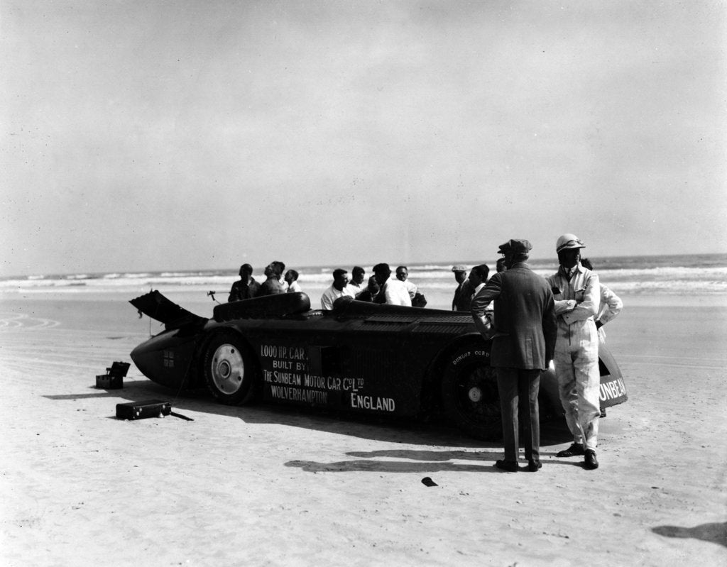 Detail of Sunbeam 1000hp World Land speed record attempt at Daytona 1927 by Unknown