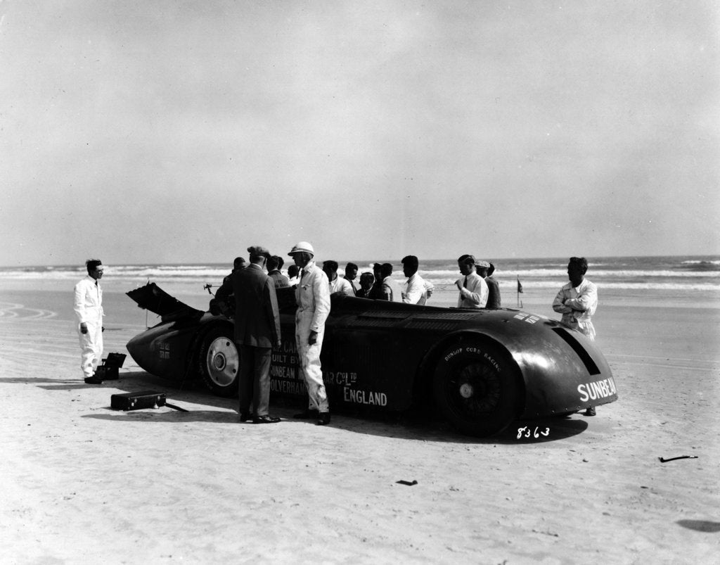 Detail of Sunbeam 1000hp World Land speed record attempt at Daytona 1927 by Unknown