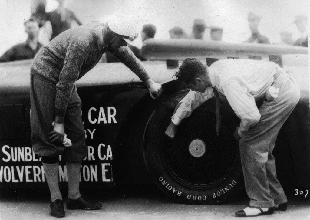 Detail of Sunbeam 1000hp World Land speed record attempt at Daytona 1927 by Unknown