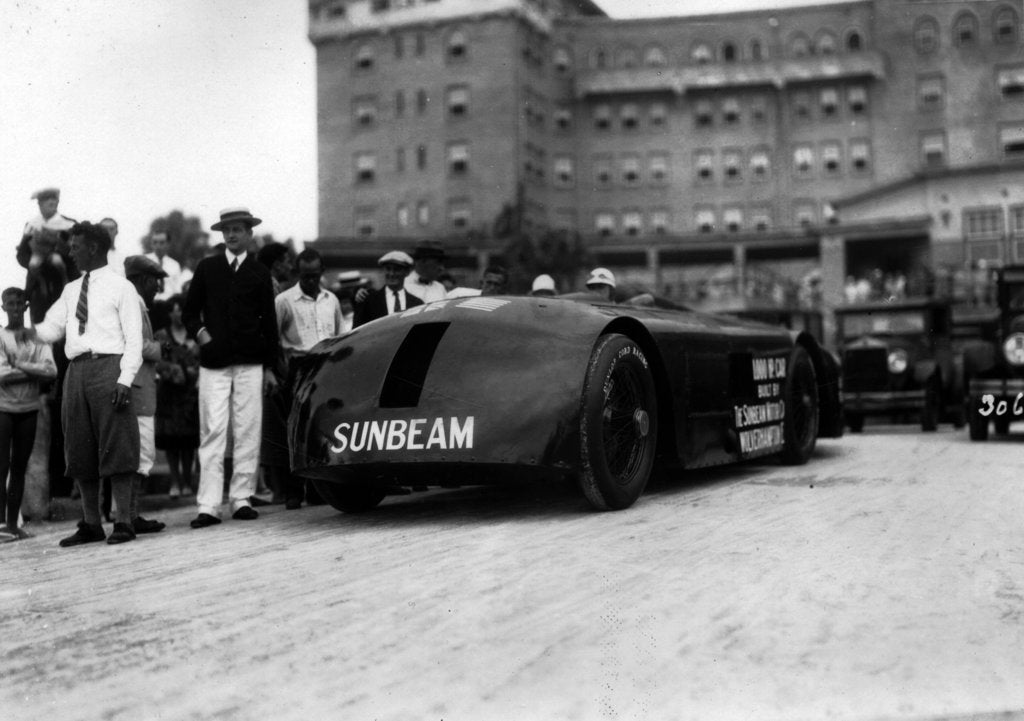 Detail of Sunbeam 1000hp World Land speed record attempt at Daytona 1927 by Unknown