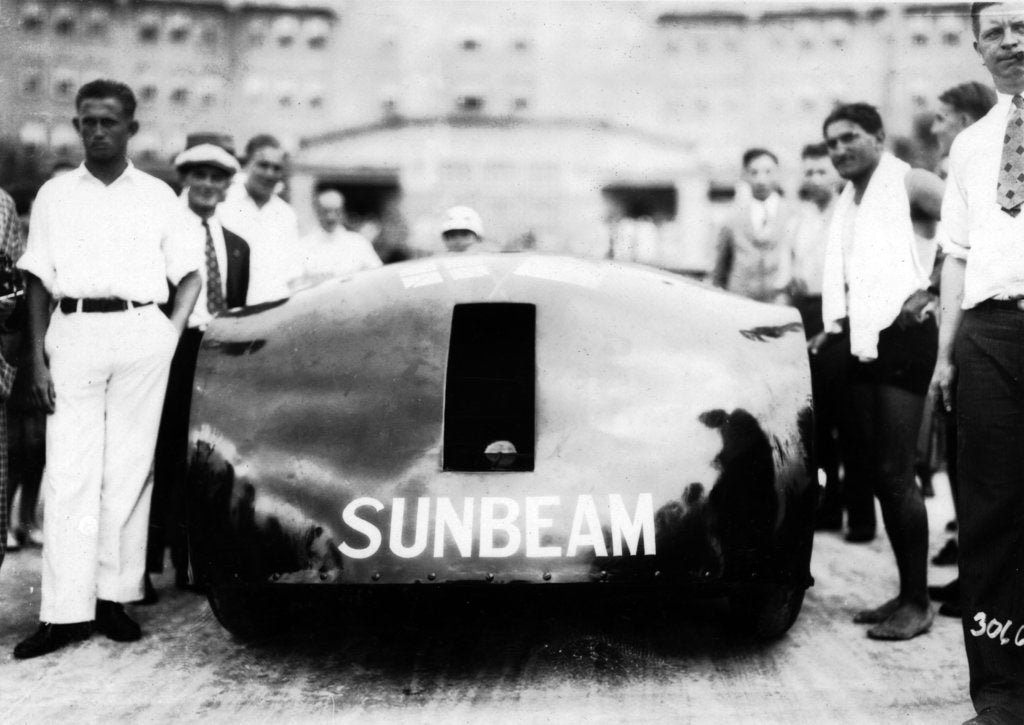 Detail of Sunbeam 1000hp World Land speed record attempt at Daytona 1927 by Unknown