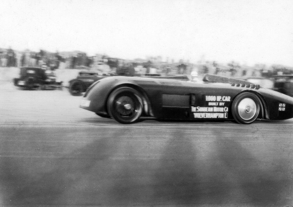 Detail of Sunbeam 1000hp World Land speed record attempt at Daytona 1927 by Unknown
