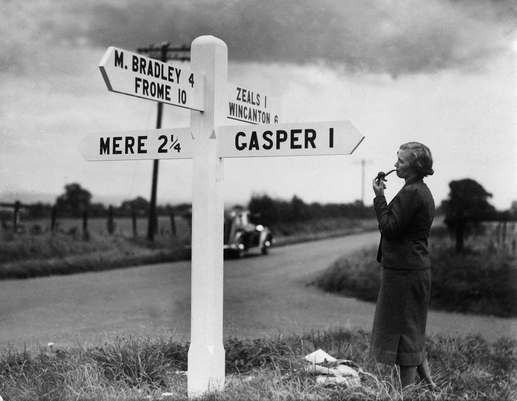 Detail of 1930's Finger sign post in Wiltshire by Unknown