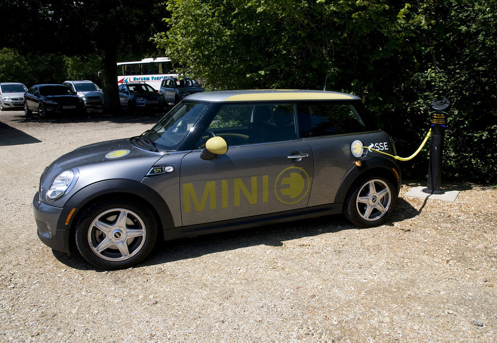 Detail of Electric Mini at battery charging point 2011 by Unknown