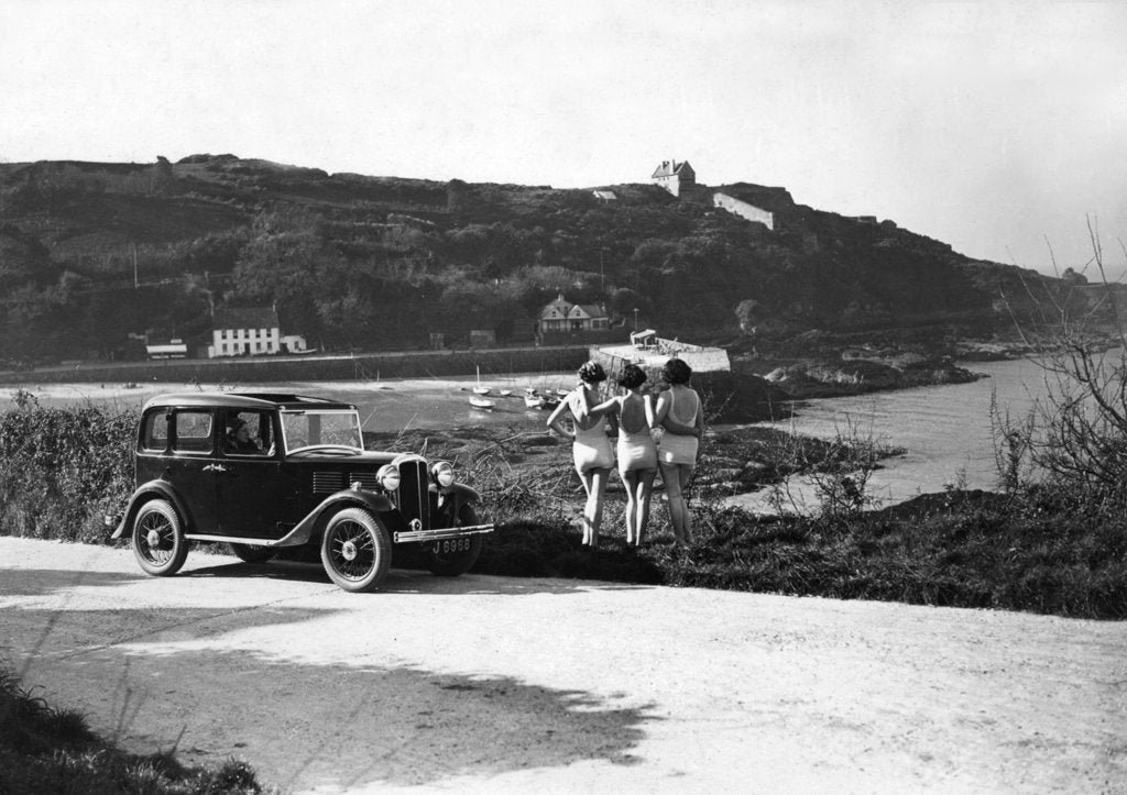 Detail of 1932 Standard Little Nine saloon at Royal Bay, Jersey by Unknown