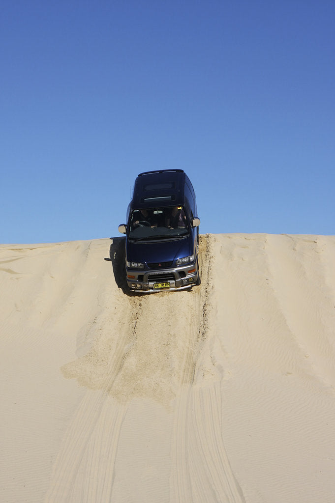 Detail of Mitsubishi Delica Space Gear V6 1996 in sand dunes New South Wales Australia by Unknown