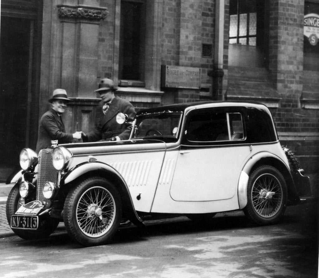 Detail of 1933 Singer Nine Sports Coupe for Monte Carlo Rally, driver Stanley Barnes by Unknown