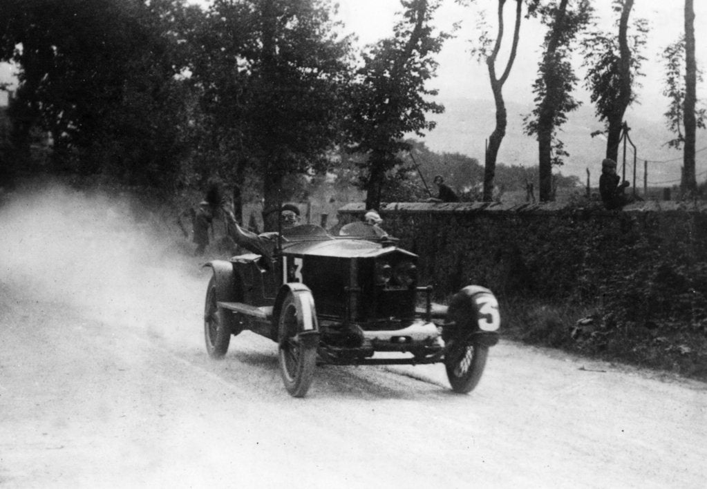 Detail of Mathys driving a Bignan in 1925 Coupe George Boillot Boulogne by Unknown