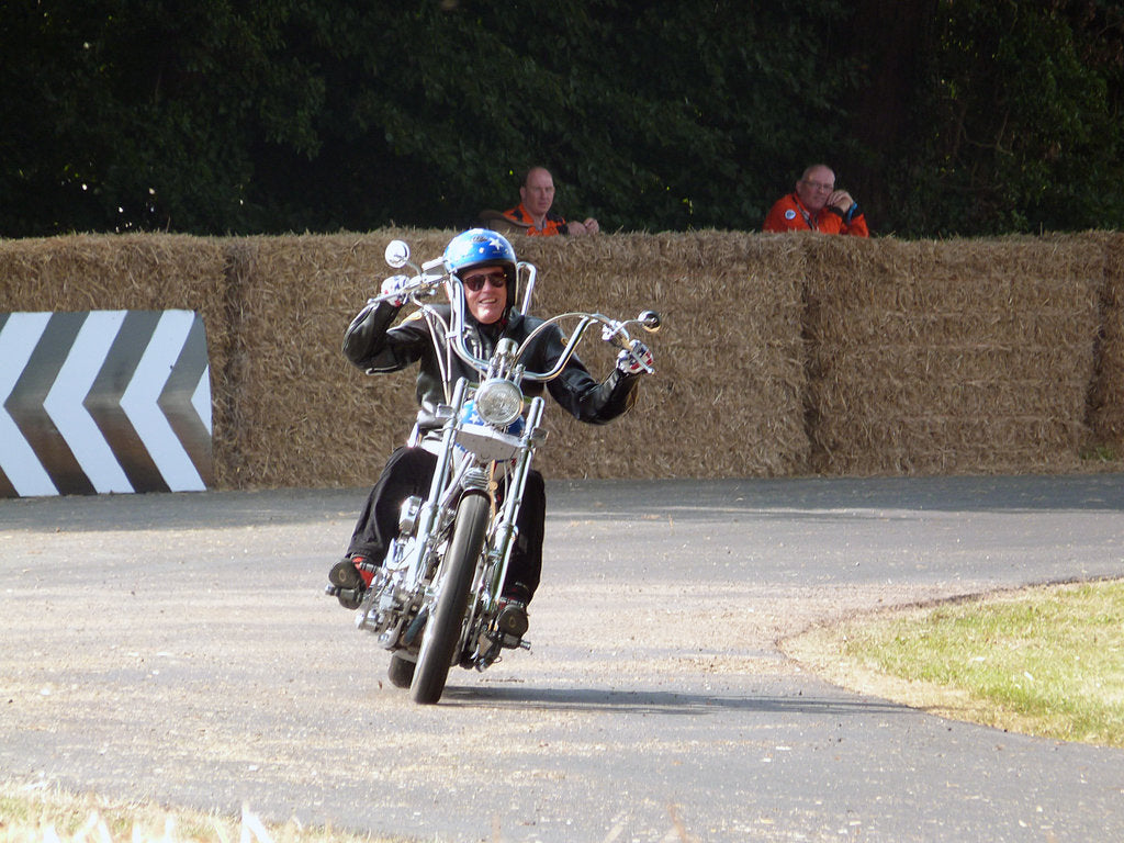 Detail of Peter Fonda on Captain America Chopper, Goodwood Festival of Speed 2013 by Unknown