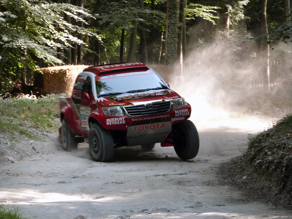 Detail of Toyota Hi Lux rally car at Goodwood Festival of Speed 2013 by Unknown