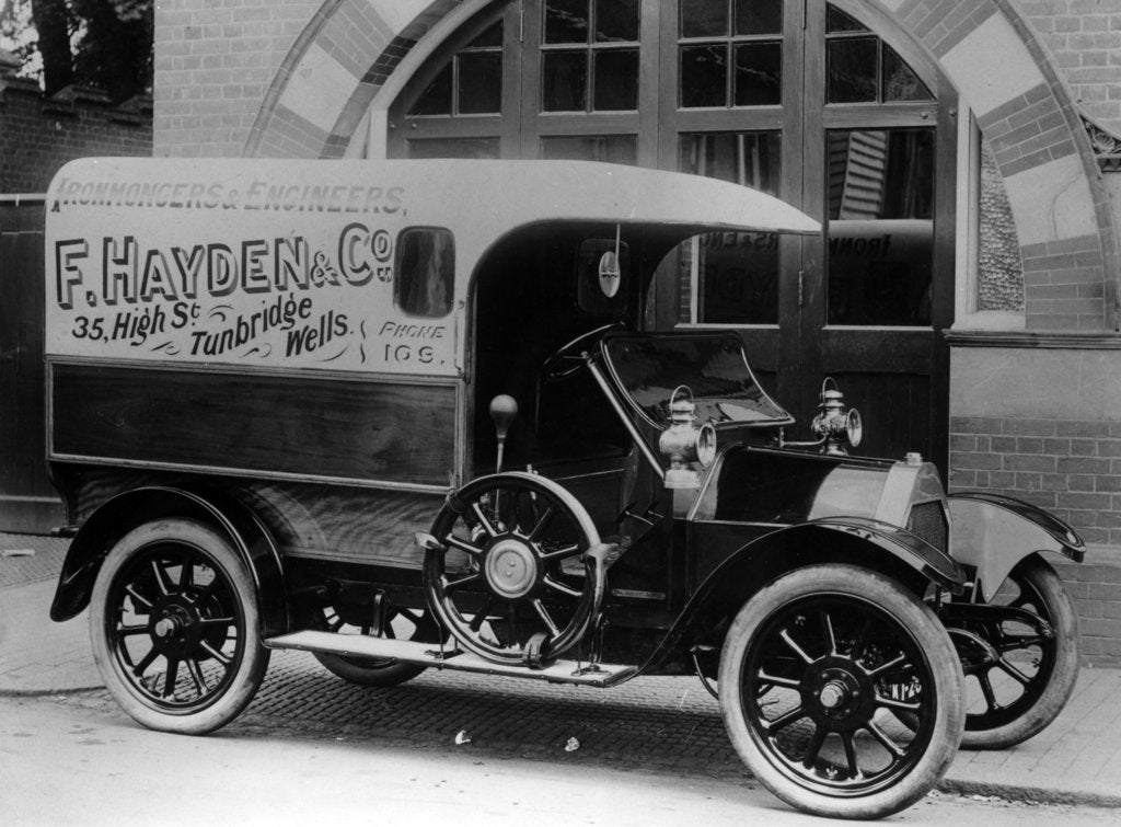 Detail of 1914 Belsize 10-12hp van by Unknown