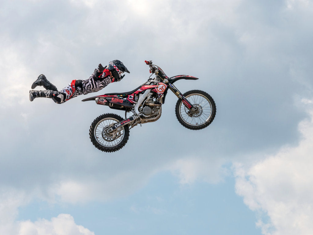 Detail of Freestyle Moto-Cross stunt motorcycling 2013 by Unknown