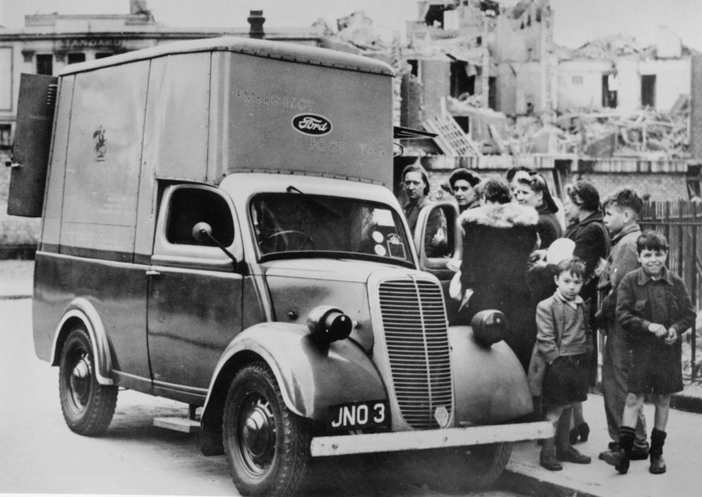 Detail of Ford E83W 10cwt Emergency food van in London World War 2 by Anonymous