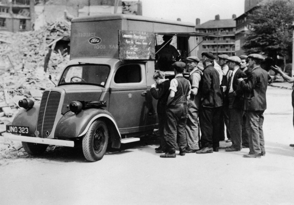 Detail of Ford E83W 10cwt Emergency food van in London World War 2 by Anonymous