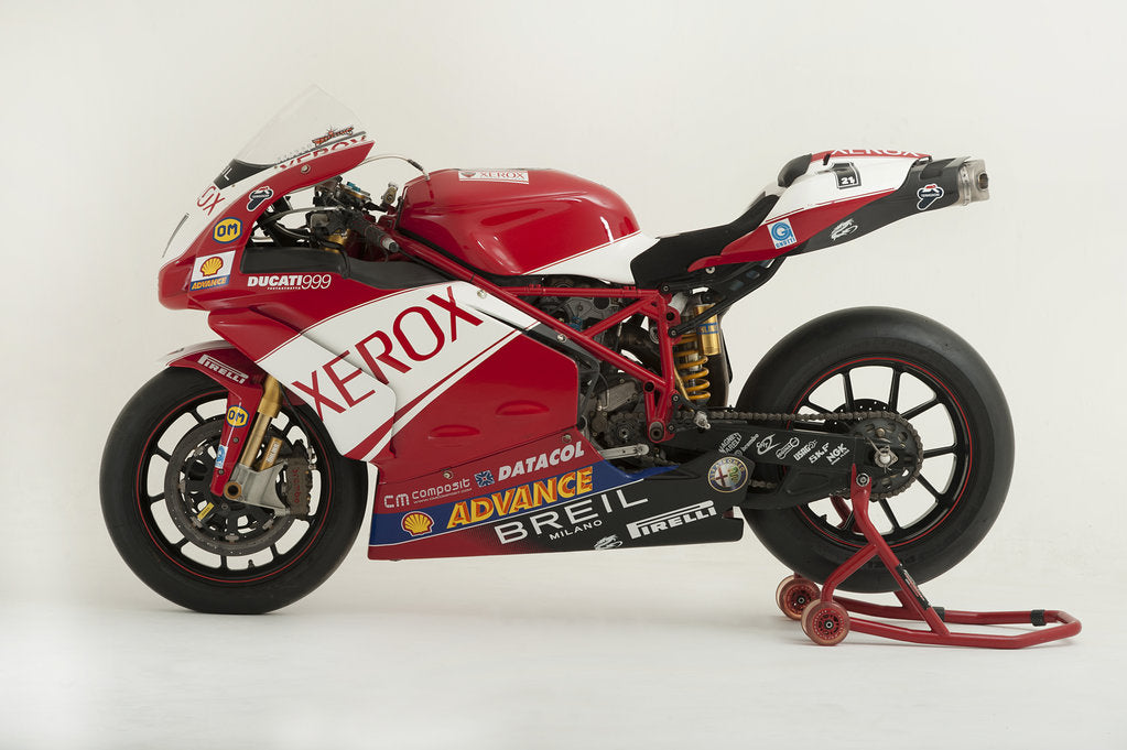 Detail of 2006 Ducati 999 Xerox, Troy Bayliss Superbike.Moto GP championship winner by Unknown