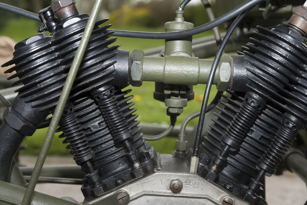 Detail of 1917 Vickers Clyno Combination by Unknown