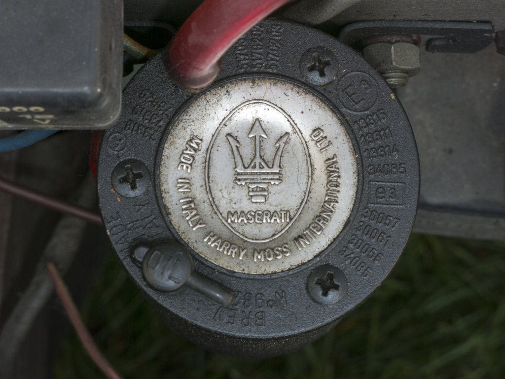 Detail of Maserati Air horn on a 1966 Ford Anglia by Unknown