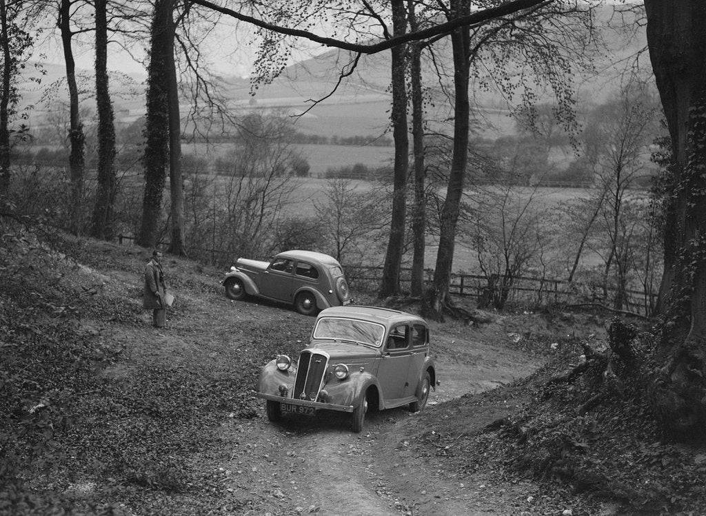 Detail of Standard Twelve of K Picken at the Standard Car Owners Club Southern Counties Trial, 1938 by Bill Brunell