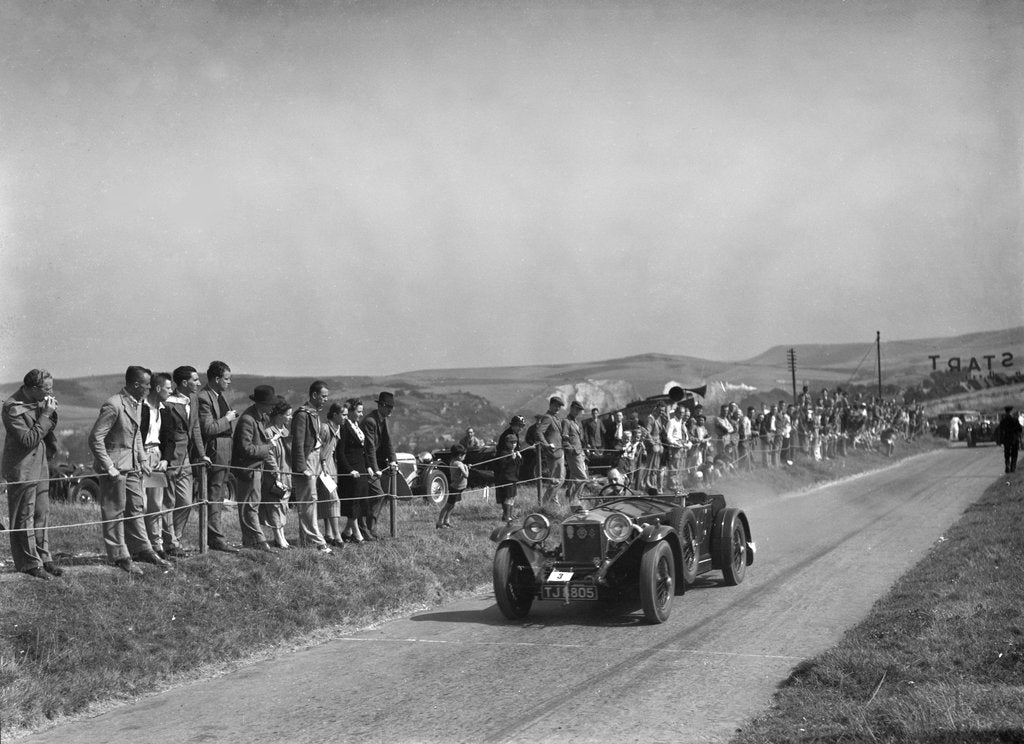 Detail of Invicta S Type Red Gauntlet of D Monro at the Bugatti Owners Club Lewes Speed Trials, Sussex, 1937 by Bill Brunell