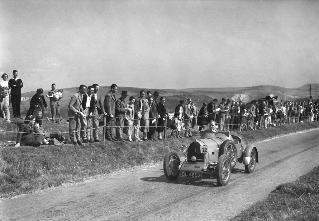 Detail of Bugatti Type 23 of LJ Smyth competing at the Bugatti Owners Club Lewes Speed Trials, Sussex, 1937 by Bill Brunell