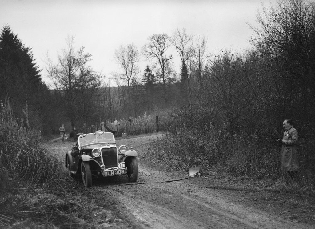 Detail of 972 cc Singer competing in the Great West Motor Club Thatcher Trophy, 1938 by Bill Brunell